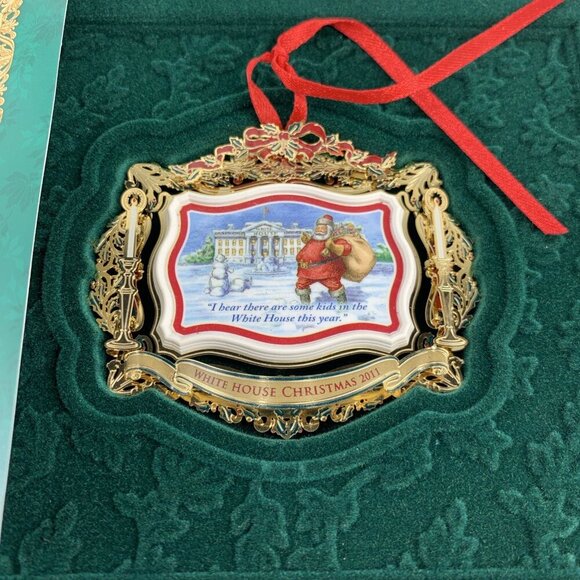 The White House Historical Association Christmas Ornament Roosevelt Metal 2011 - Picture 2 of 3